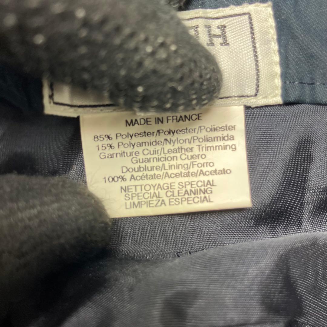 エルメス HERMES ✨バケットハット レザー切替 ロゴ刺繍 57 帽子