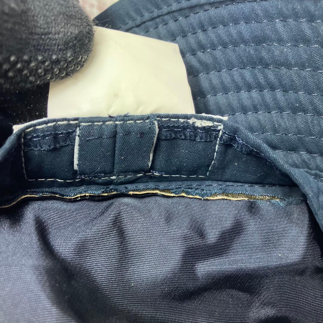 エルメス HERMES ✨バケットハット レザー切替 ロゴ刺繍 57 帽子