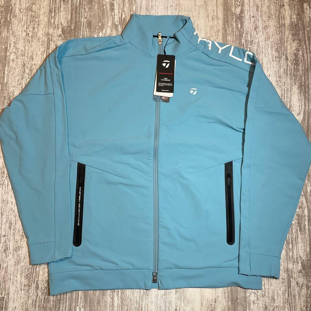 テーラーメイド　ゴルフウェア　ウィンドジャケット　ブルゾン　ライトブルー　O