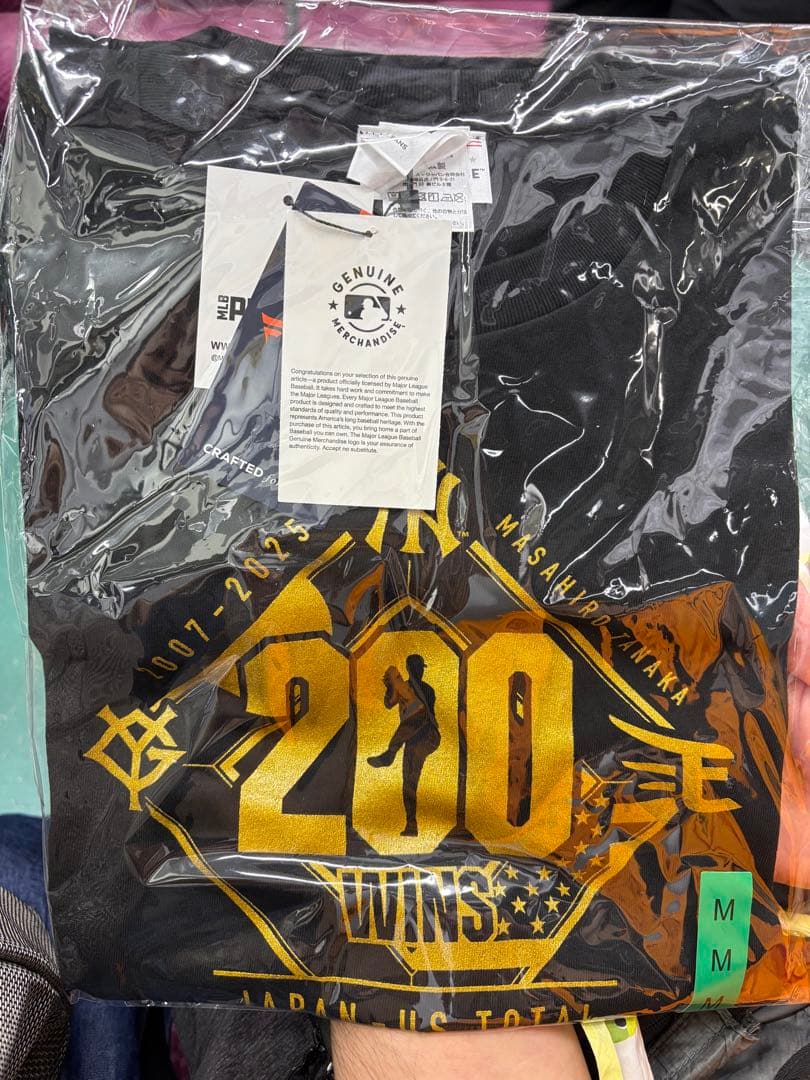 田中将大　日米200勝　記念 Tシャツ M