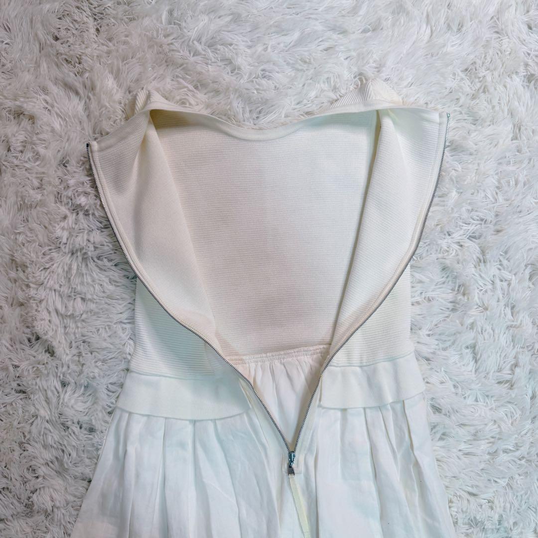 は*♡様 FOXEY フォクシー ノースリーブ ワンピース リネン素材 切替 ホ