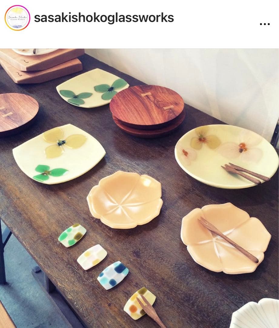 ほぼ未使用✨ガラス作家　佐々木翔子　皿11点セット
