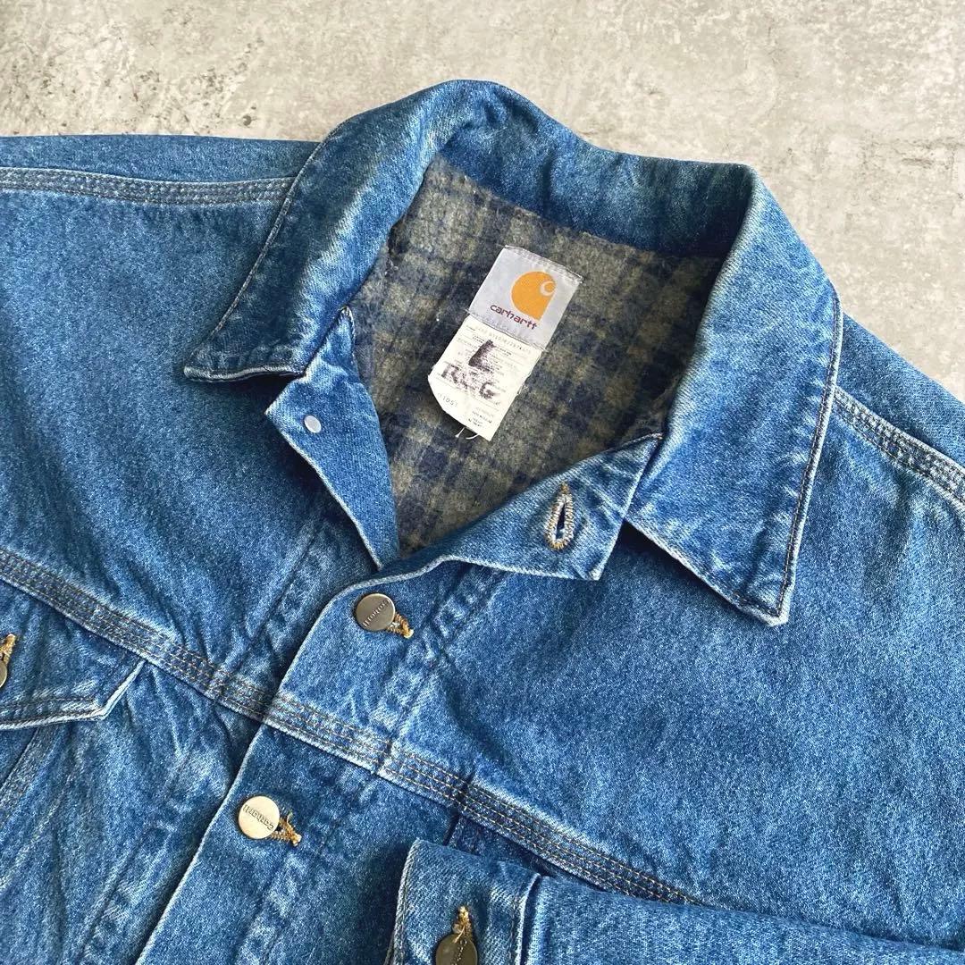 カーハート デニム トラッカー ジャケット USA製 L