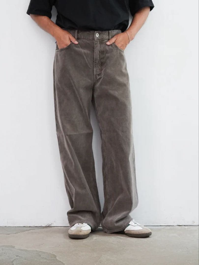 パンツ AURALEE PIGMENT DYED FINX CORDUROY 25aw