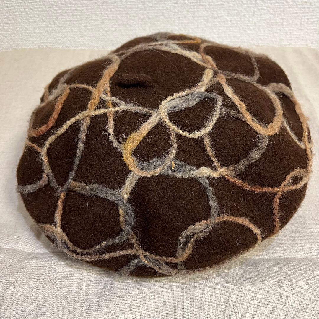 超レア✨高級 complitベレー帽 CA4LA ウール イタリア製 帽子 茶