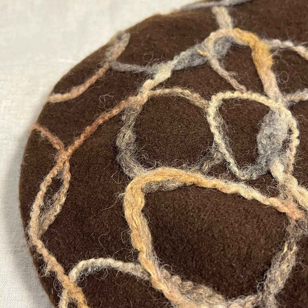 超レア✨高級 complitベレー帽 CA4LA ウール イタリア製 帽子 茶