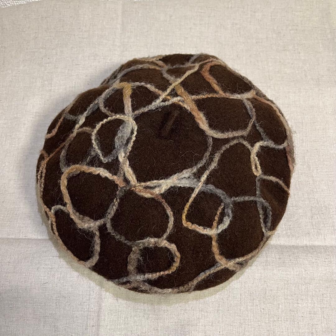 超レア✨高級 complitベレー帽 CA4LA ウール イタリア製 帽子 茶