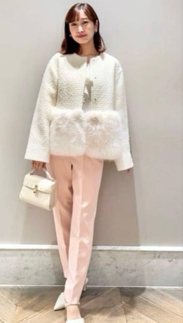 CELFORD ノーカラージャケット ホワイト