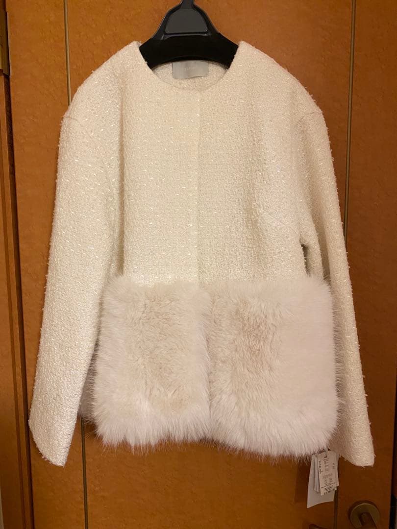 CELFORD ノーカラージャケット ホワイト