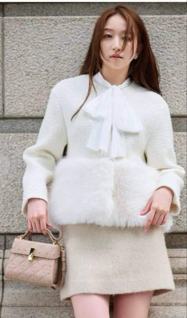 CELFORD ノーカラージャケット ホワイト