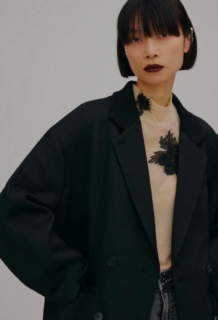 AMERI RIB SWITCHING OVER JACKET 黒 新品 タグ付