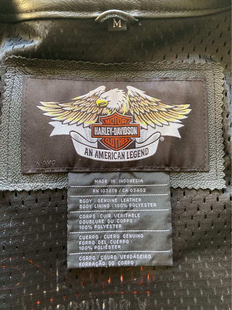 メンズ　ハーレーダビットソン　レザージャケット　サイズM