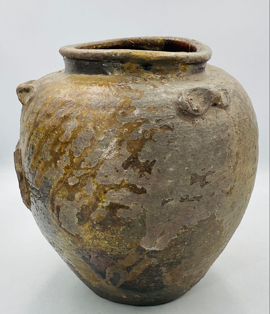 ◼️ 桃山時代　古備前焼三耳壷　珍品【M-03】◼️