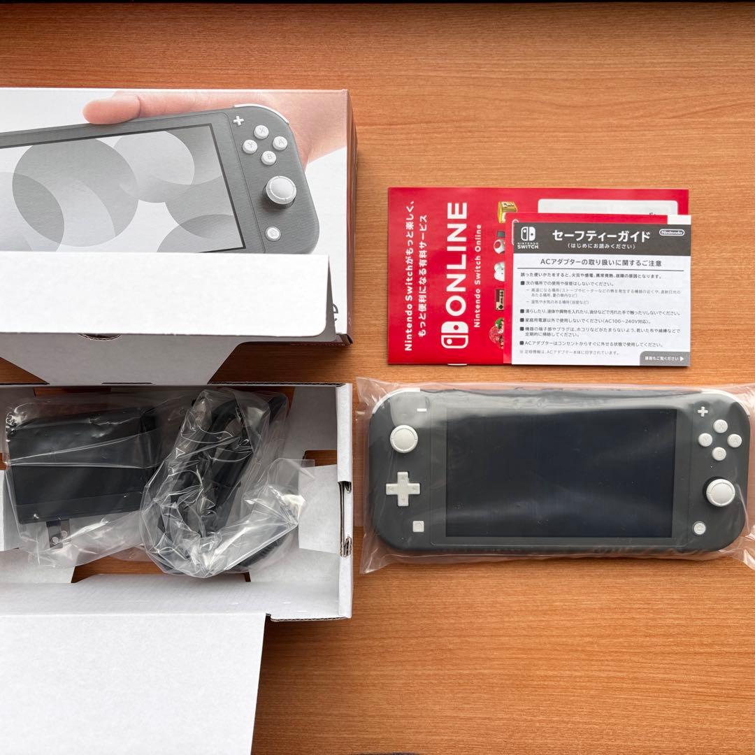 Nintendo switch lite グレー SD•フィルム •ケース付