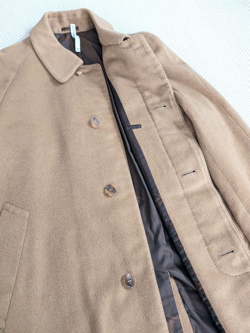 LANVIN PARIS　ランバンウール　カシミア100%　ロングコート　茶