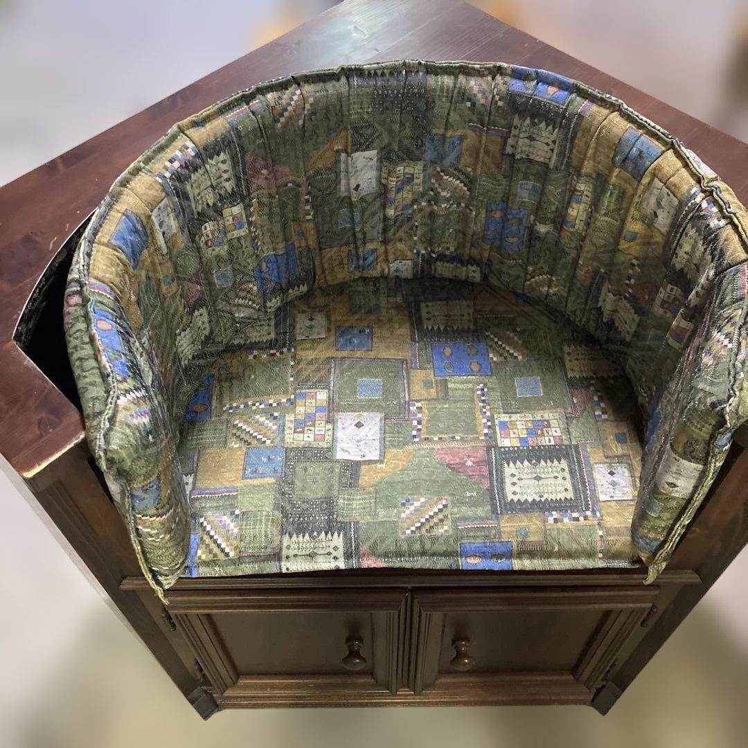 イタリア輸入品　木製コーナー　キャビネット　コーナーチェア