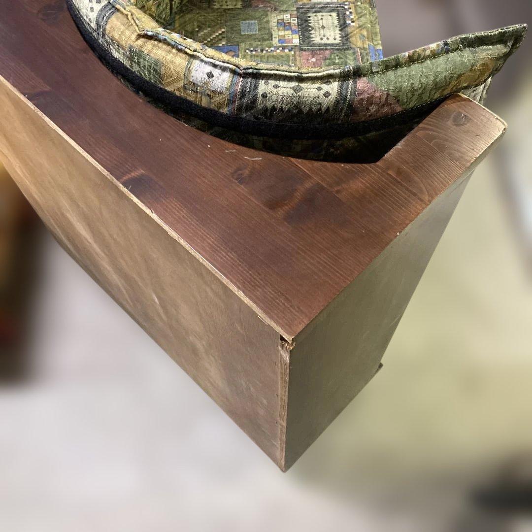 イタリア輸入品　木製コーナー　キャビネット　コーナーチェア