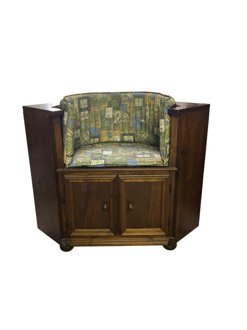 イタリア輸入品　木製コーナー　キャビネット　コーナーチェア