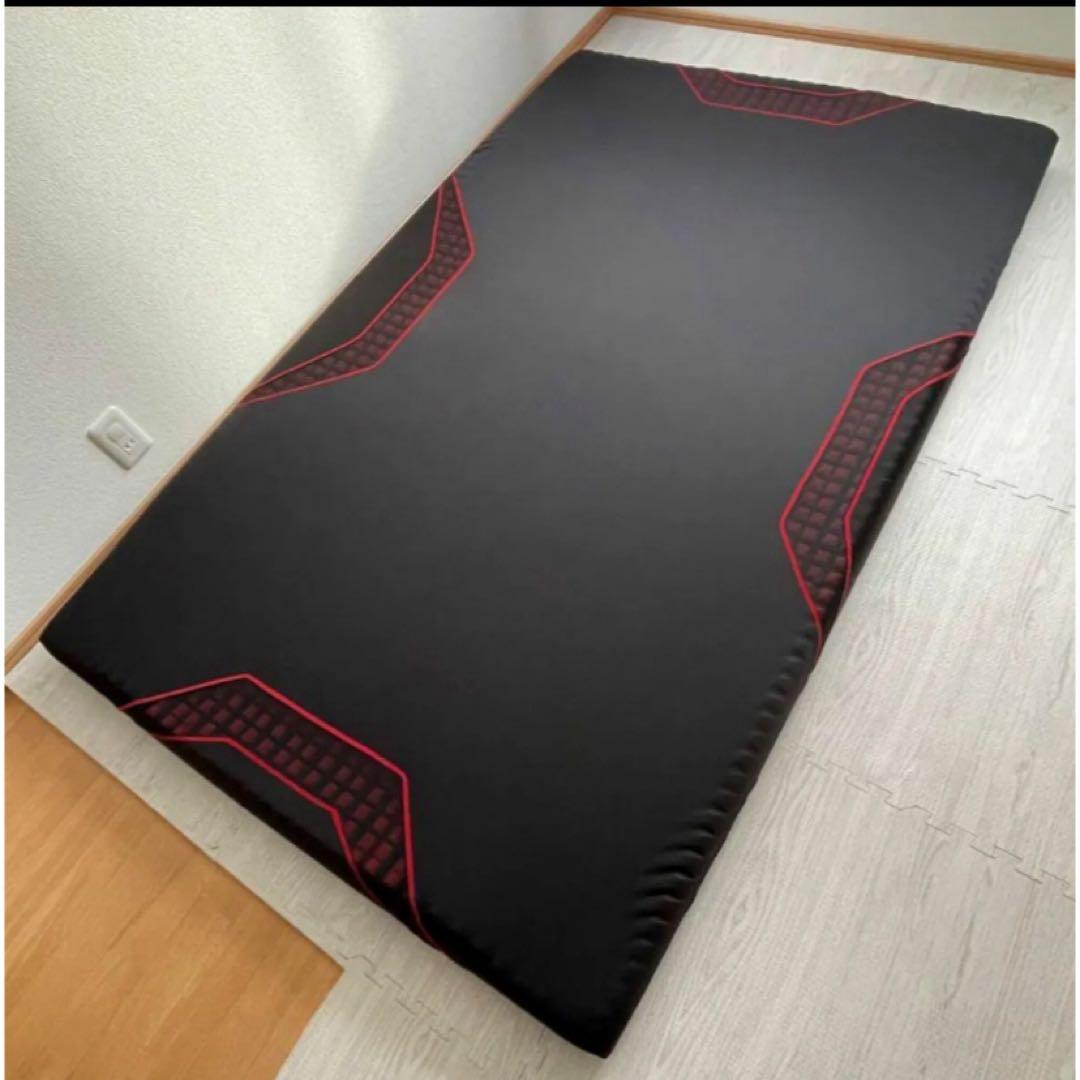 たく　AIR エアーマットレス セミダブル 黒/赤