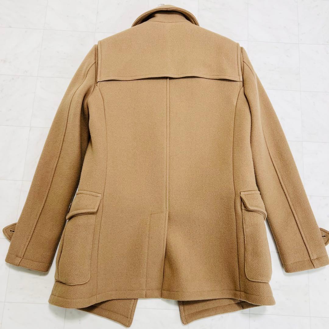 AKMエーケーエム　ダブルブレストメルトンコート　Pコート　ベージュウール