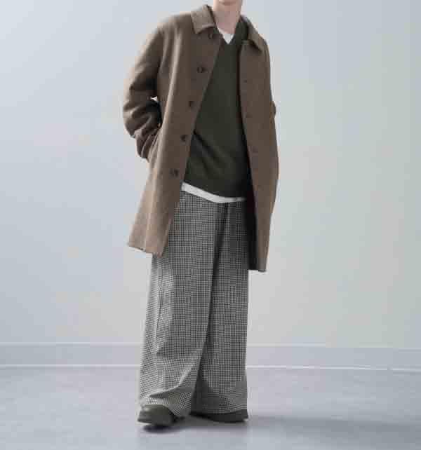 UNIQLO：C ユニクロC ダブルフェイスコート ブラウン L