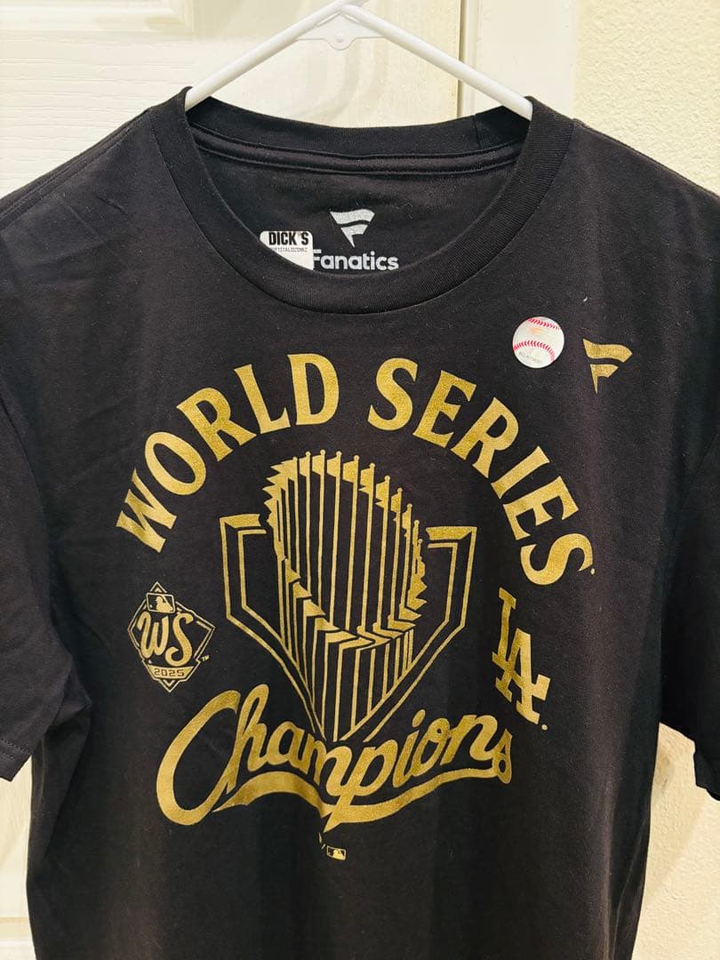 2025ワールドシリーズチャンピオン Tシャツ 黒