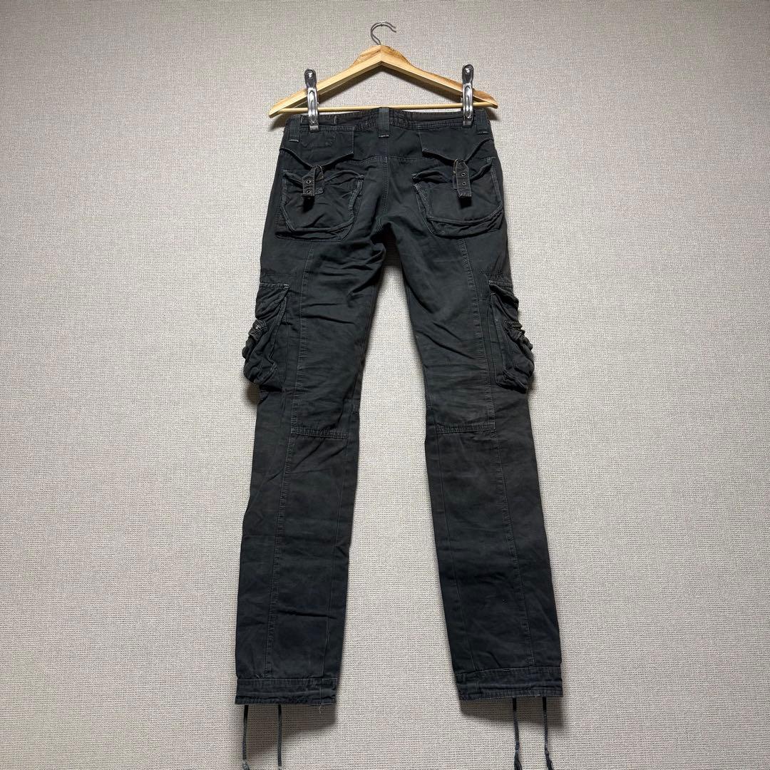 00s unknown ブラック ギミック カーゴパンツlgb