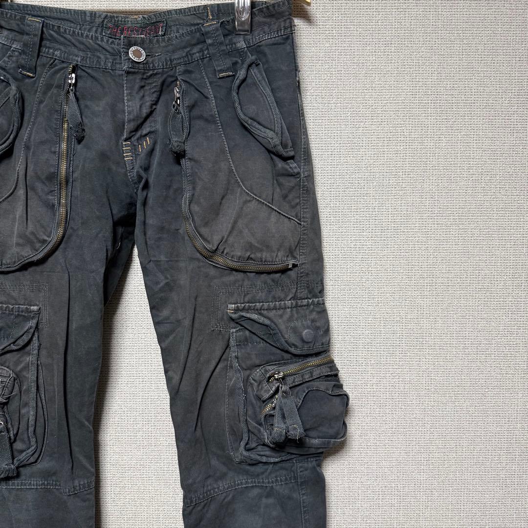 00s unknown ブラック ギミック カーゴパンツlgb