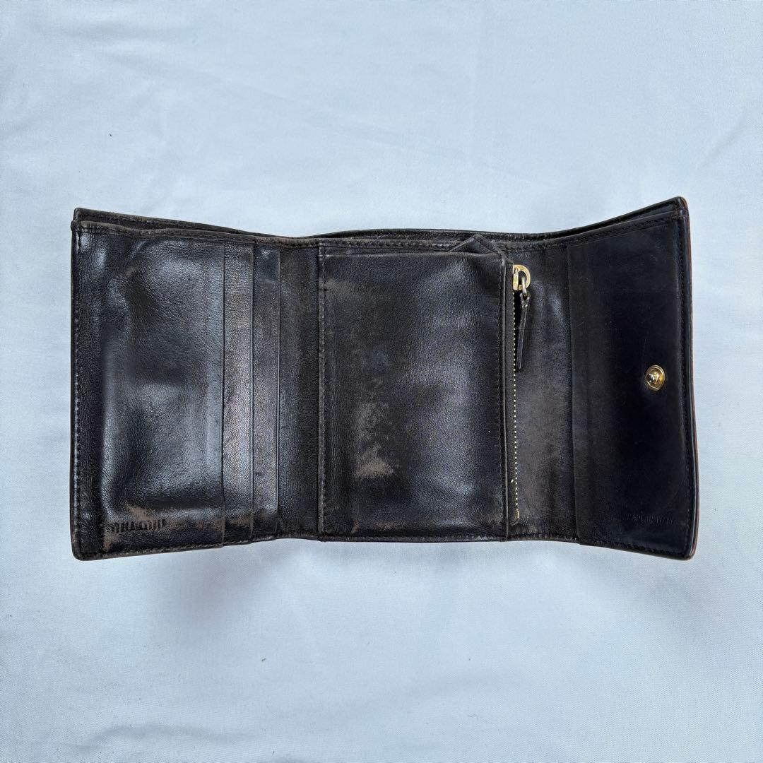 小物 Archive miu miu compact wallet brown