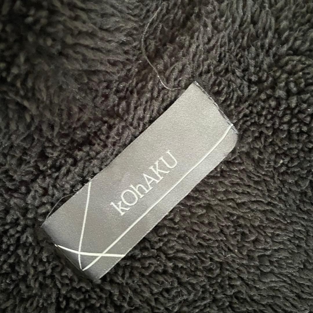 コハク 異素材切替キルティングコート 2XLフード 黒 ストライプキルト 裏ボア