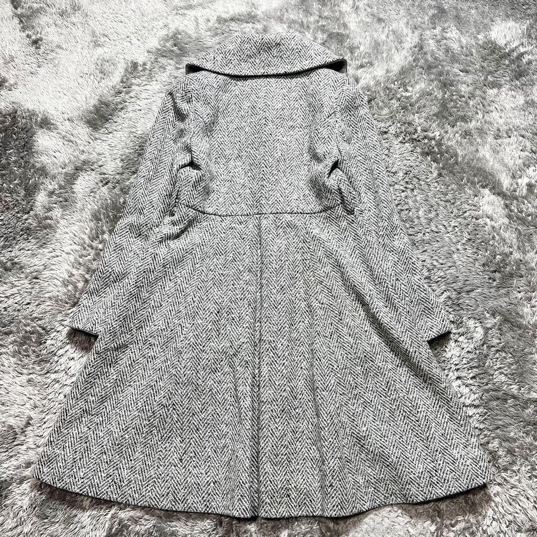 マッキントッシュ シルク混　ウール　ヘリンボーン　チェスターコート　L 美品