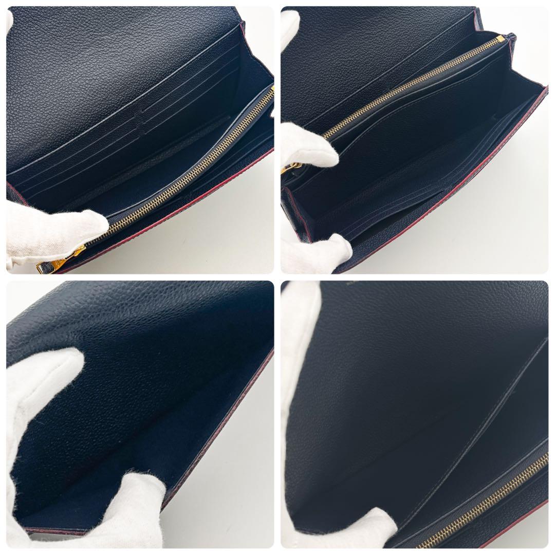 新型★超美品★ルイヴィトン ポルトフォイユ サラ アンプラント 長財布 ネイビー