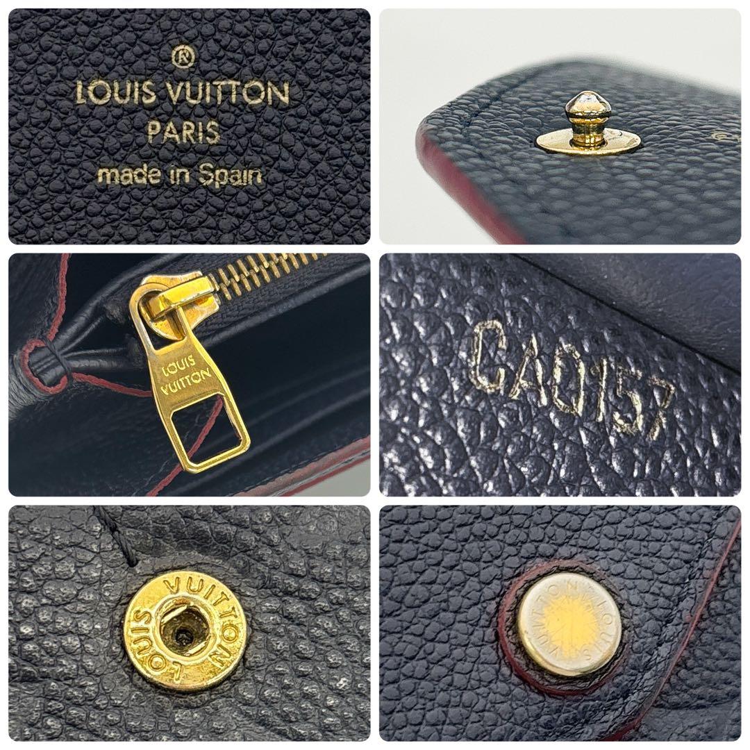 新型★超美品★ルイヴィトン ポルトフォイユ サラ アンプラント 長財布 ネイビー