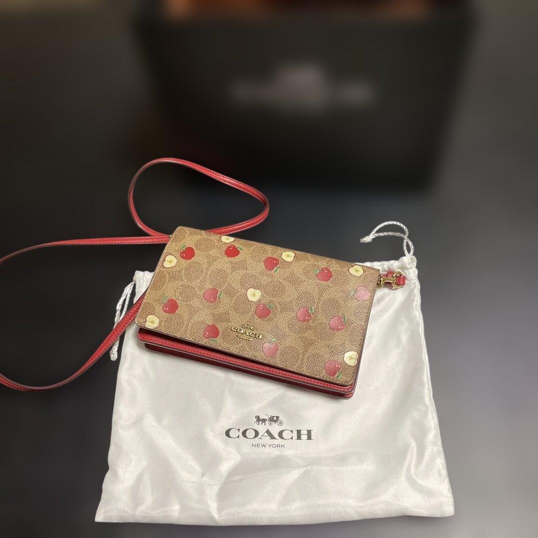 ゆずお値下げCOACH リンゴ柄 クラッチバッグ