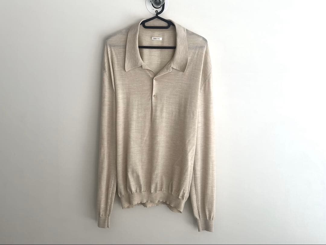 18Finezza Knit Polo L/S　ニットポロ