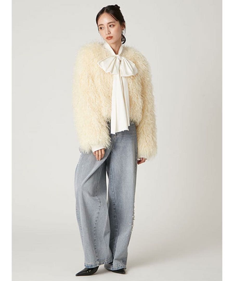 【FRAY I.D】ECOPELショートファーコート【美品/ショッパータグ同封】