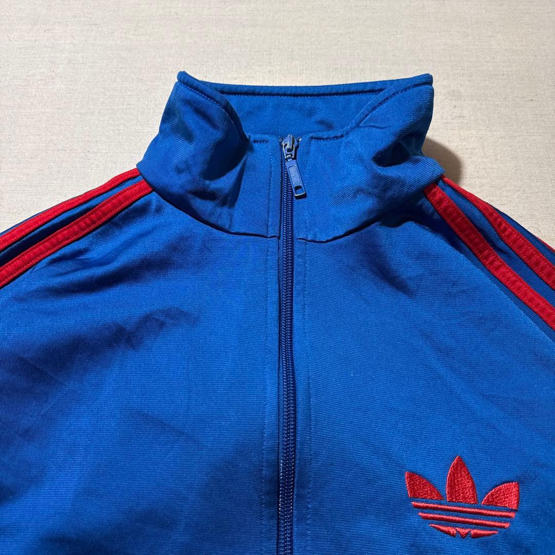 00s adidas トラックジャケット ファイヤーバード L 青×赤 ジャージ