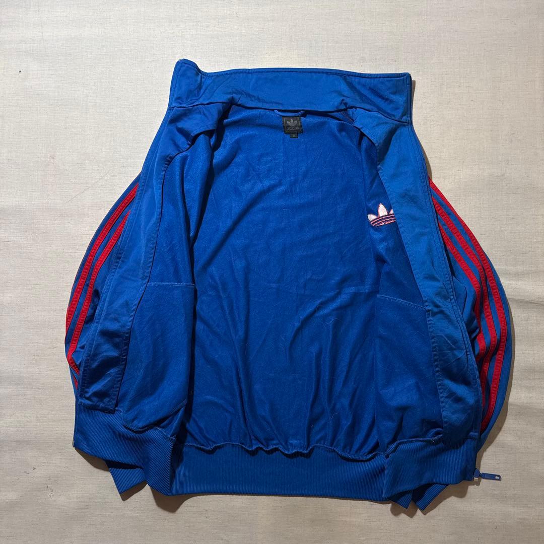 00s adidas トラックジャケット ファイヤーバード L 青×赤 ジャージ