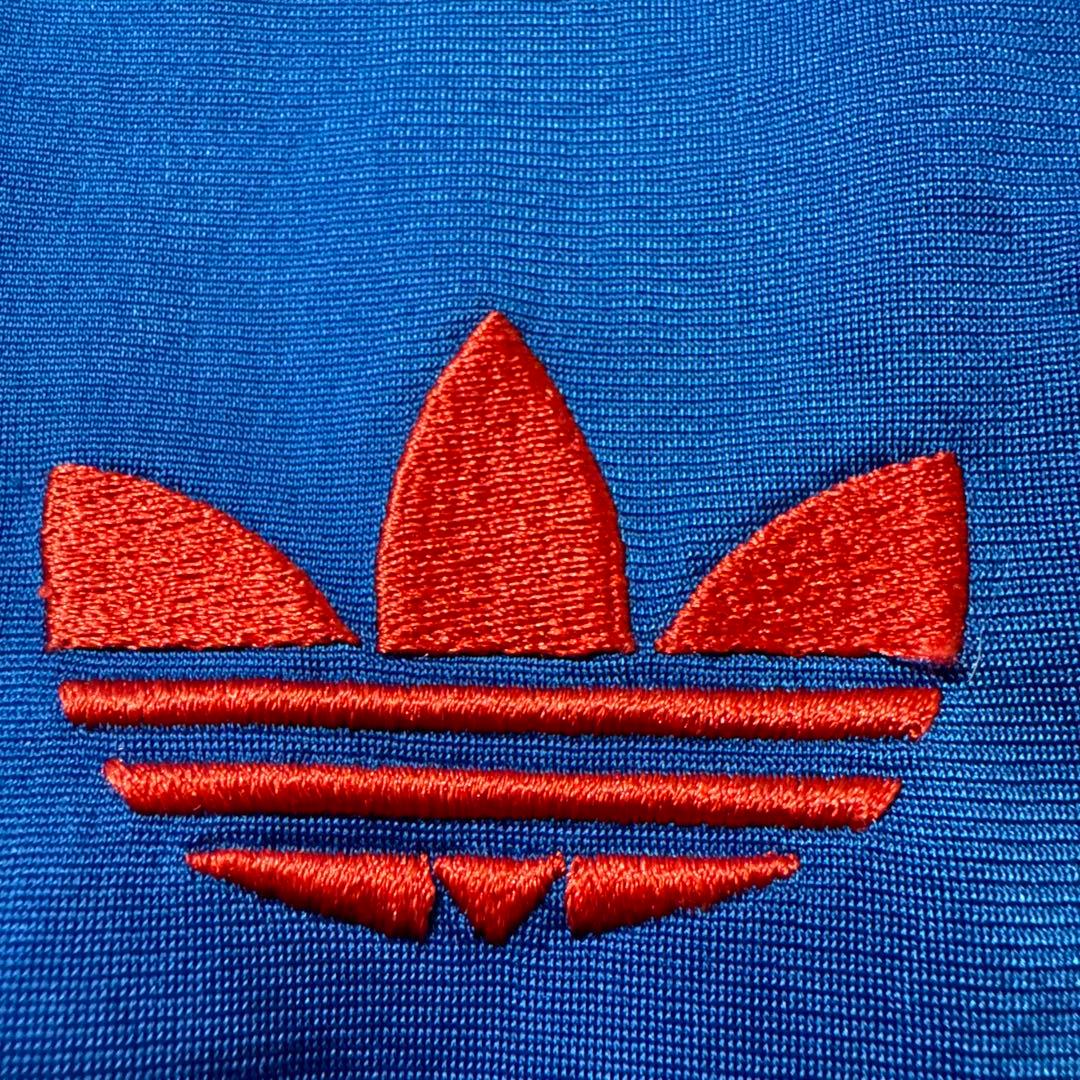 00s adidas トラックジャケット ファイヤーバード L 青×赤 ジャージ