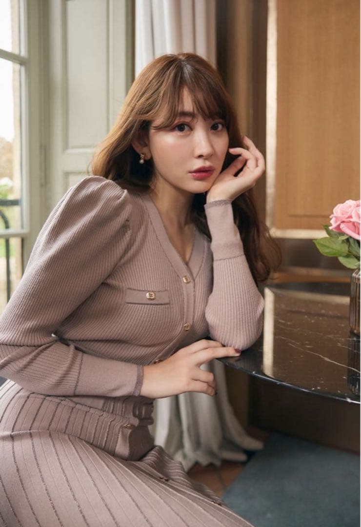 ワンピース Suite Room Knit Long Dress herlipto