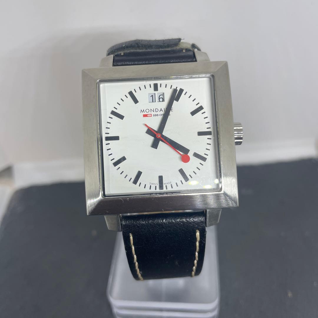 MONDAINE クォーツ腕時計 スクエア