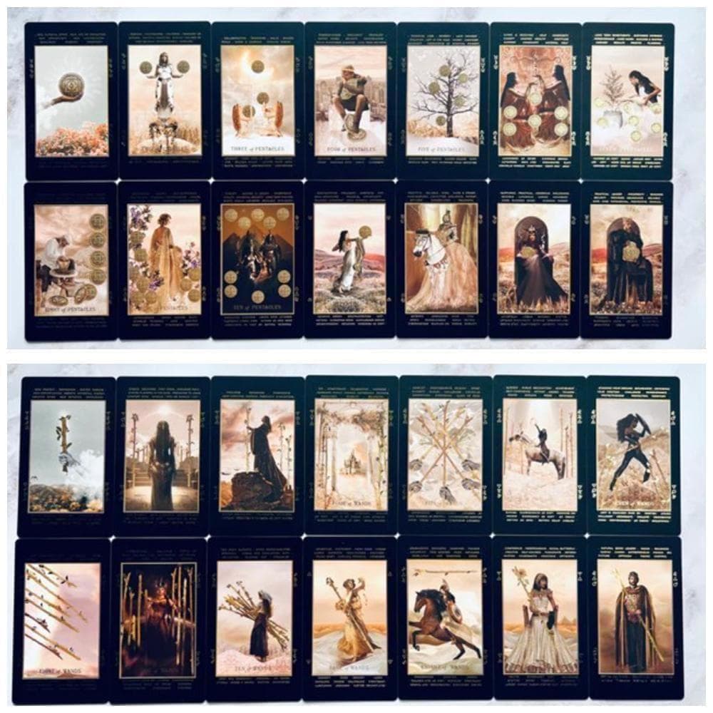 【限定特価品】高級感溢れる美しいカード✨明晰夢タロットカード ブラックver