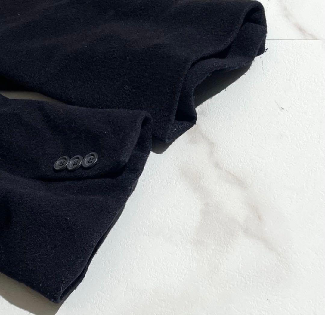 【希少】ダブルチェスターコート カシミヤ100% マキシ丈 Lサイズ ネイビー