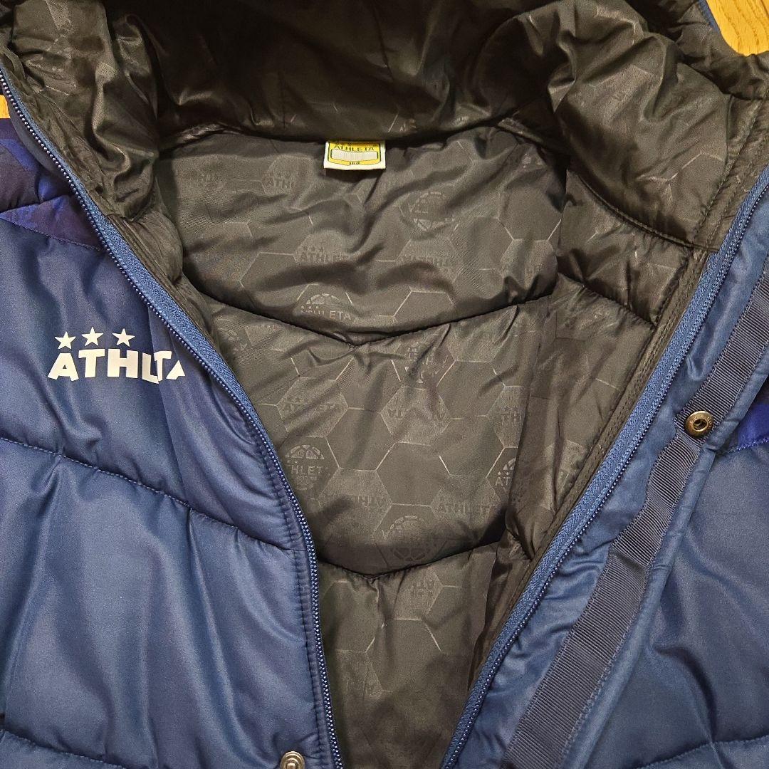 ATHLETA アスレタ ベンチコート 迷彩柄 ネイビーコート 防寒着 160