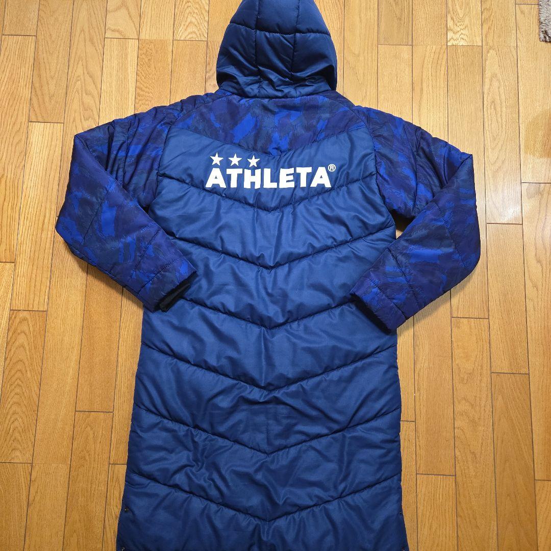 ATHLETA アスレタ ベンチコート 迷彩柄 ネイビーコート 防寒着 160