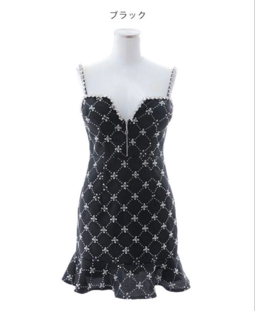 ビジュー装飾マーメイドキャミソールドレス