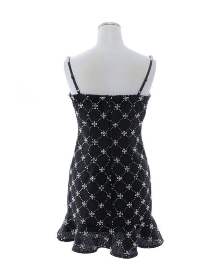 ビジュー装飾マーメイドキャミソールドレス