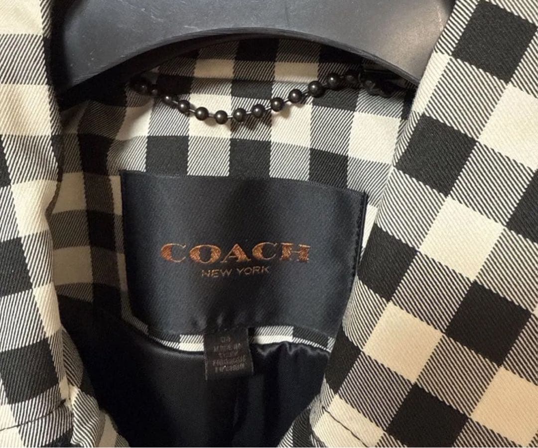 Coach ギンガムチェック　ダブルブレスト トレンチコート　04 M L