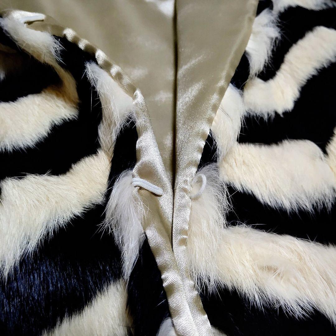 【極美品】ラビットファー リアルファー 毛皮 ボリューム ロングコート M