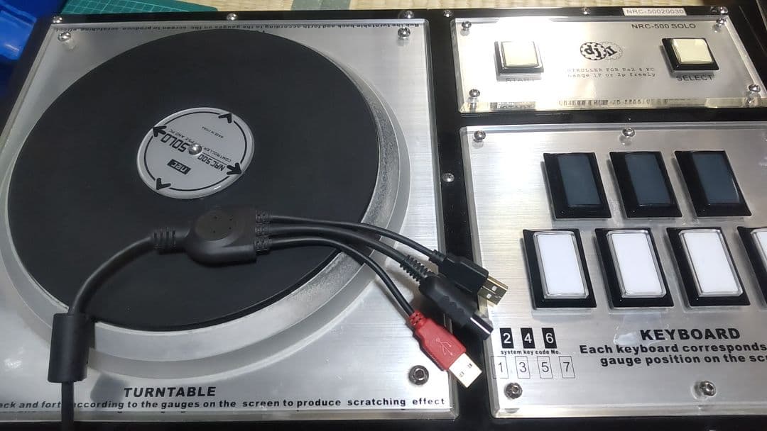 ビートマニア NRC500 DAO新基板 三和ボタン 静音化 RGB LED